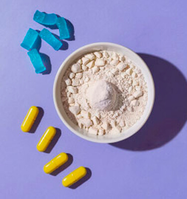 Powder gums capsules with probiotics frontpage